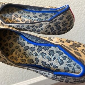 Rothy's Tan and Black Leopard Print Flats